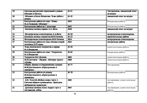 План сочинения по литературе 10 класс