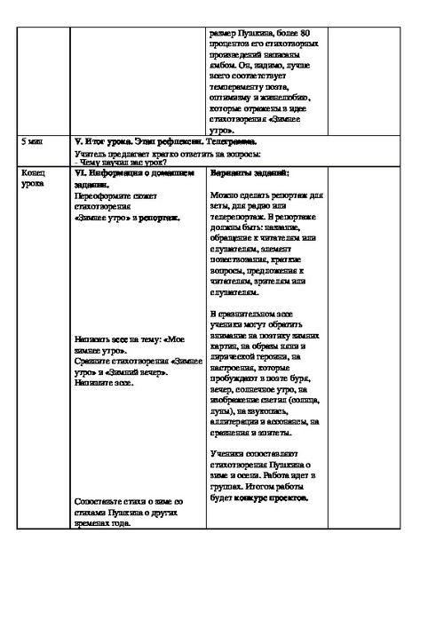 План по литературе 4 класс аленький цветочек