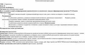 Технологическая карта по немецкому языку по теме "Праздники"