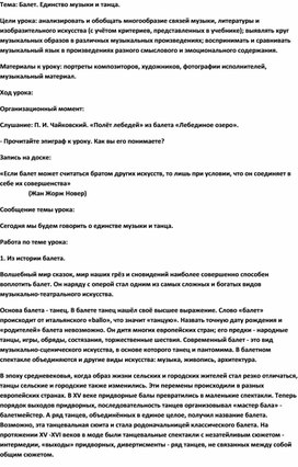 Обложка для материала Урок: Балет и ее основа