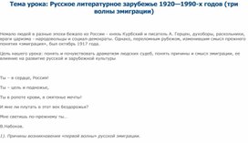 Русское литературное зарубежье 1920—1990-х годов (три волны эмиграции)