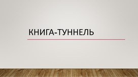 Книга-туннель