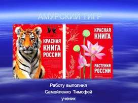 Обложка для материала Красная книга России. Презентация