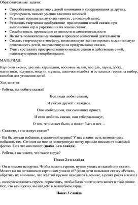 Совместная деятельность с детьми старшего дошкольного возраста по развитию коммуникативных навыков и творческого воображения "Помоги Колобку"