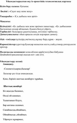 Обложка для материала Сауат ашу.Қ дыбысы мен әрпі