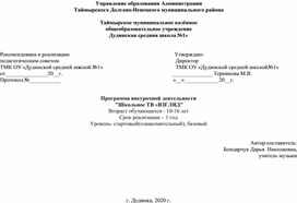 Программа внеурочной деятельности   "Школьное ТВ «ВЗГЛЯД"