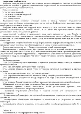 Обложка для материала Управление конфликтами