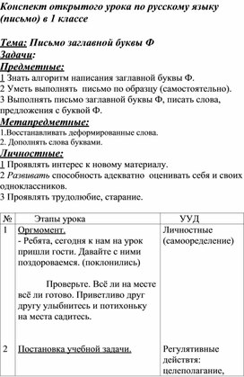 Обложка для материала Буква "Ф" 1 кл