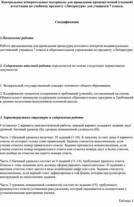 Обложка для материала КИМЫ по литературе