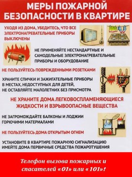 Обложка для материала Меры пожарной безопасности в квартире