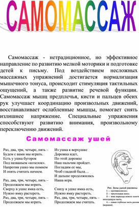 Обложка для материала Как делать самомассаж и какую роль он играет в развитии речи ребёнка