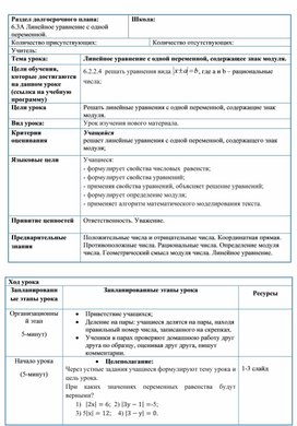 Обложка для материала Решение уравнений с модулем_разработка урока№2