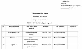 Наставничество по проектной деятельности