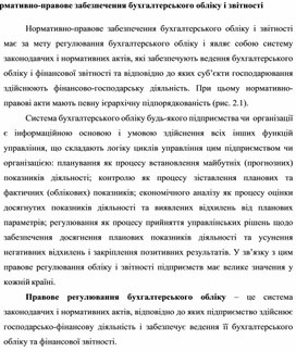 Обложка для материала Нормативно-правове забезпечення бухгалтерського обліку і звітності
