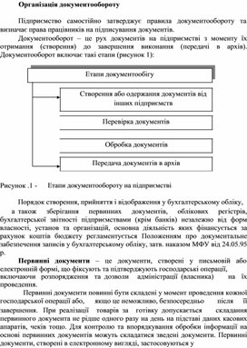 Обложка для материала Організація документообороту