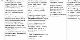 Таблица по истории России, Казахстана и Средней Азии. 52 часть