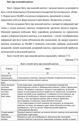 Обложка для материала Звіт про власний капітал