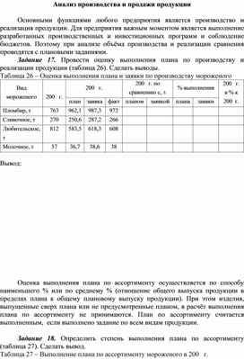 Обложка для материала Анализ производства и продажи продукции