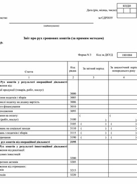 Обложка для материала Звіт про рух грошових коштів (за прямим методом) (ф. № 3) (квартальна — зі звіту за І кв. 2013 р.; річна — за 2013 р.)