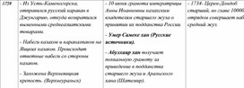 Таблица по истории России, Казахстана и Средней Азии. 28 часть