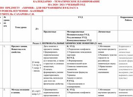 КТП 8 класс химия ОВЗ ЗПР