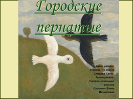 Исследовательская работа- презентация "Городские пернатые".