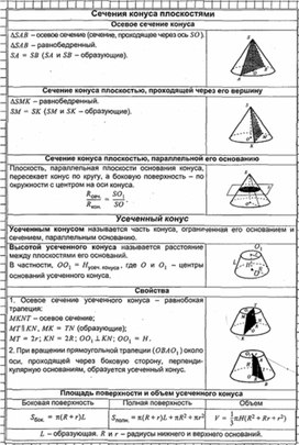Обложка для материала Геометрия в таблицах 10-11кл