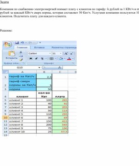 Обложка для материала Табличный процессор Microsoft Excel
