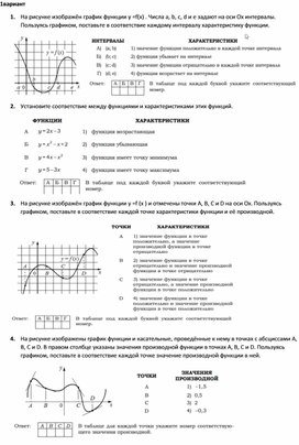 Самостоятельная работа по алгебре и началам анализа ЕГЭ № 14 (базовый уровень)