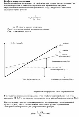 Обложка для материала Безубыточность производства