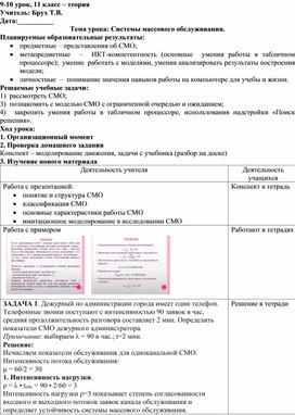 Обложка для материала Системы массового обслуживания.