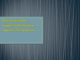 Конспект логопедического занятия "Согласование существительных с прилагательными".