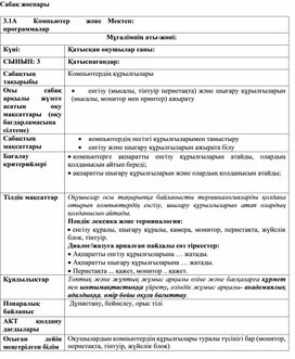 Обложка для материала 2Компьютер құрылғысы_2 сабақ_1 нұсқа_Сабақ жоспары