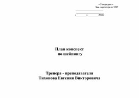 Примерный конспект урока  по шейпингу для обучающихся старшего звена