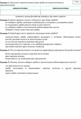 Грибы, их значение в природе и жизни человека