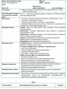 Обложка для материала Работа_ мощность электрического тока