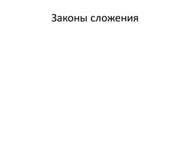 Презентация " Законы сложения целых чисел"