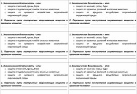 Обложка для материала Проверочная работа по окружающему миру в 3 классе "Экологическая безопасность""
