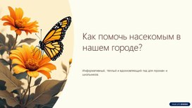 Обложка для материала Как помочь насекомым в городе?