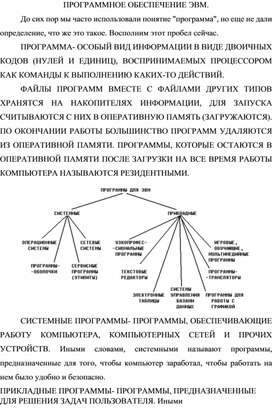 Обложка для материала ПРОГРАММНОЕ ОБЕСПЕЧЕНИЕ ЭВМ.docx