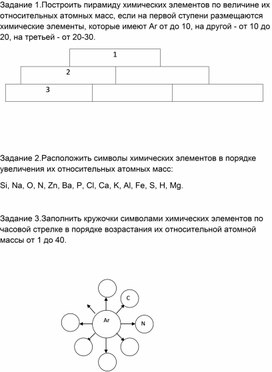 Обложка для материала карточка для закрепления темы ,,Относительная атомная масса элементов,,