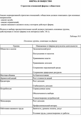 Обложка для материала Стратегия отношений фирмы с обществом