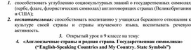 Разработка открытого урока в 7 классе по теме:"Англоязычные страны и родная страна. Государственная символика» (“English-Speaking Countries and My Country. State Symbol"