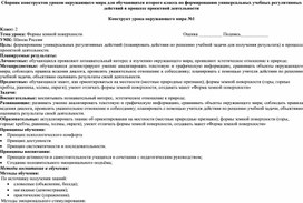 Обложка для материала Конструкт урока окружающего мира во 2 классе по теме "Формы земной поверхности"