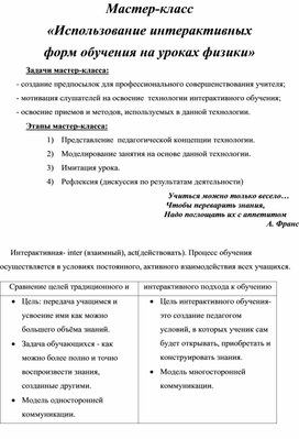 Обложка для материала Использование интерактивных