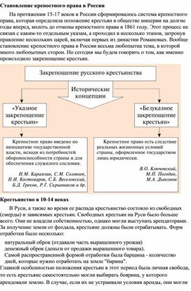 Обложка для материала "Становление крепостного права в России "