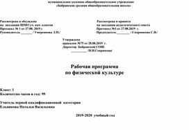 Рабочая программа по русскому языку для 1 класса по программе "Школа России"