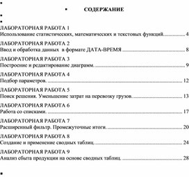 Обложка для материала Лабораторные работы EXCEL