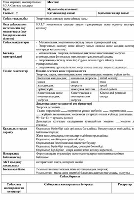 Обложка для материала Физика_9сынып_Энергияның сақталу және айналу заңы_Сабақ жоспары