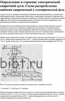 Обложка для материала Определение и строение электрической сварочной дуги